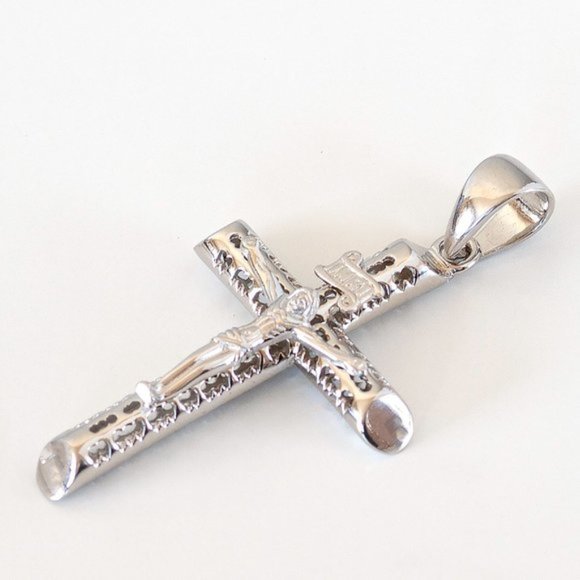 Real 925 Sterling Silver Large Thick Crucifix Cross Pendant for Large Chains - Picture 3 of 4
